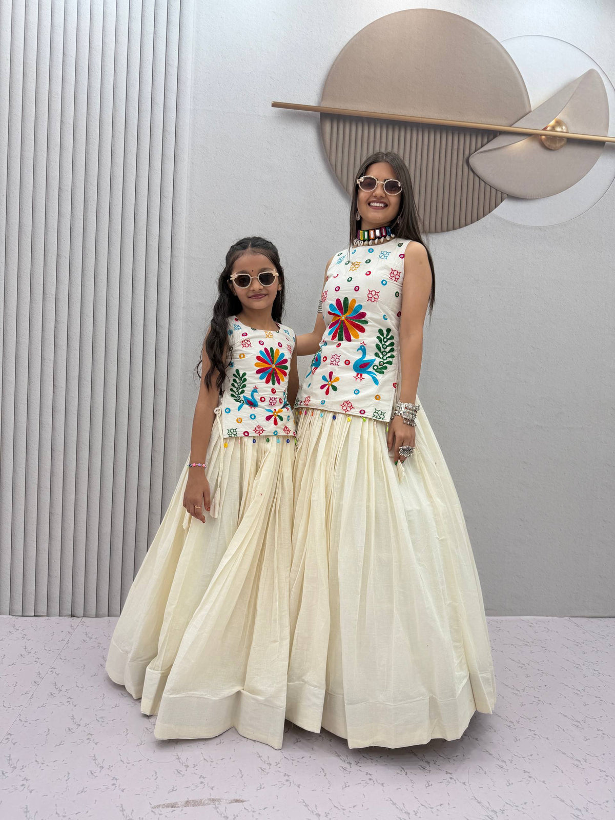 Navratri Special Mother Daughter Matching Lehenga Choli Set