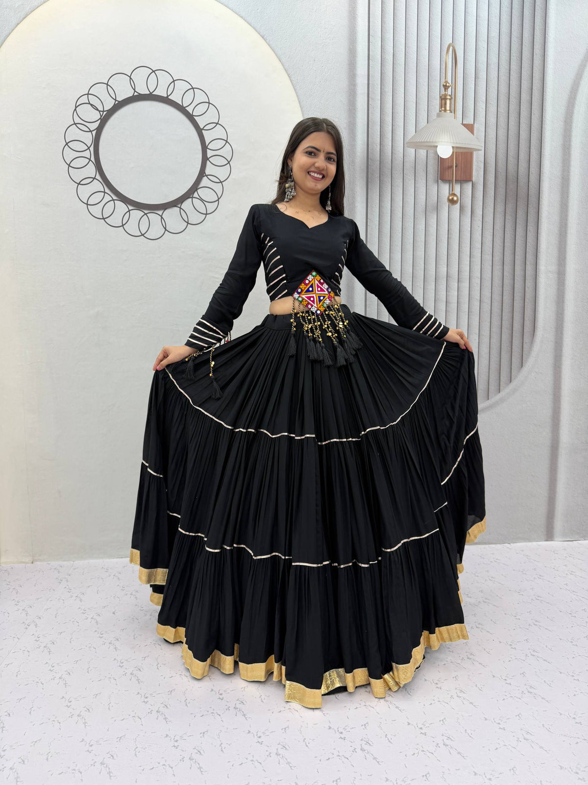 Navratri Special Black Lehenga Choli