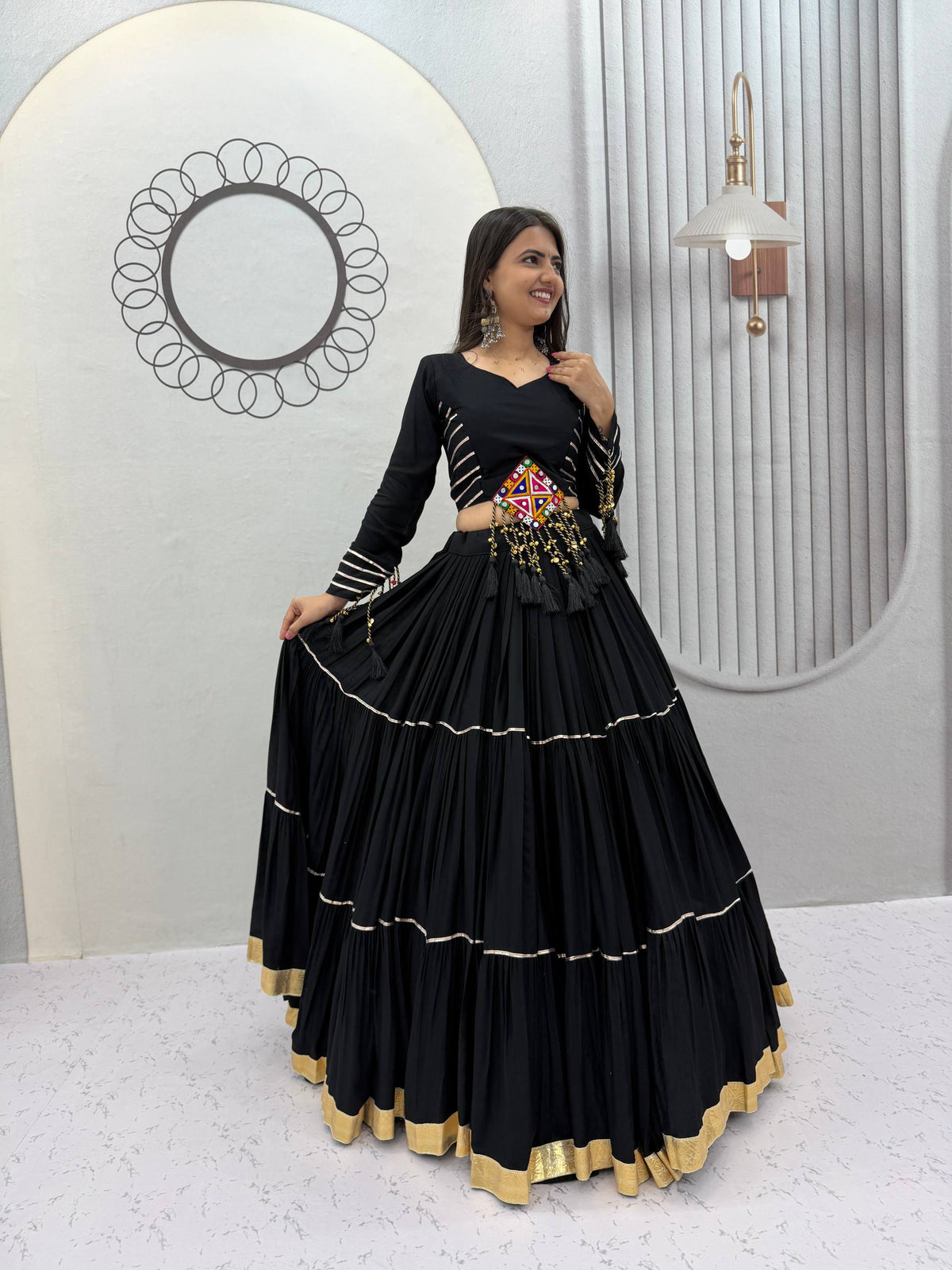Navratri Special Black Lehenga Choli