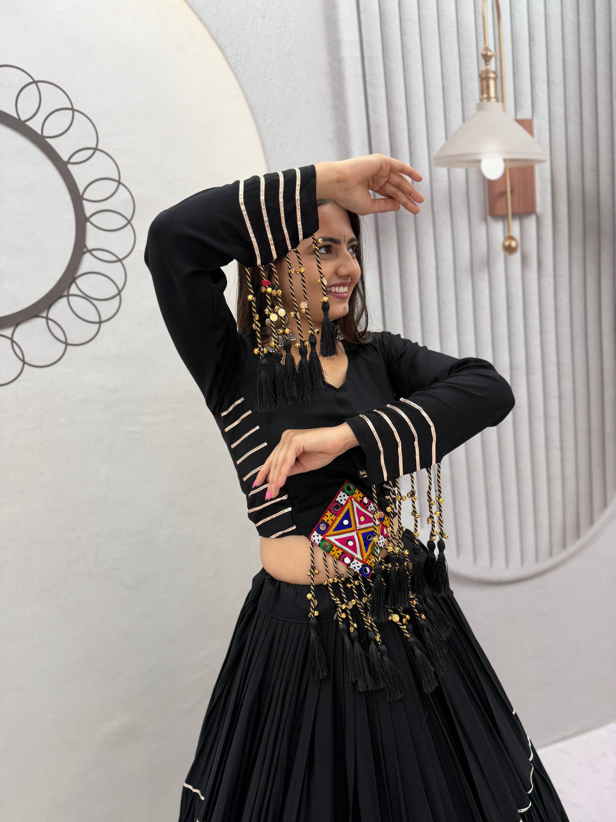 Navratri Special Black Lehenga Choli
